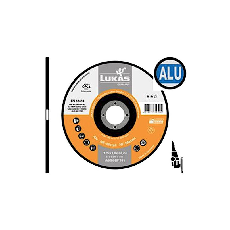 Disco Taglio Alluminio 115x1 LUKAS A60N-BF T41