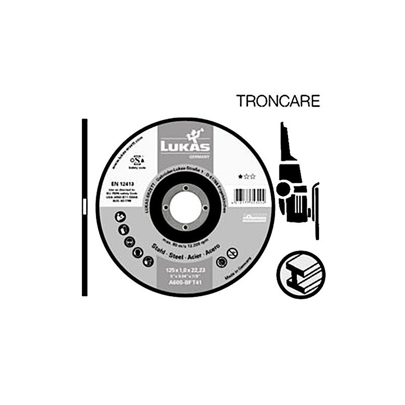 Steel Cutting Disc 115x1 LUKAS A60S-BF T41