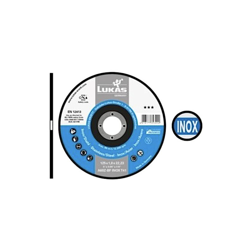 Inox Cutting Disc 115x1 LUKAS A60S-BF Inox T41