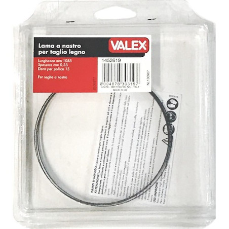 Lama a Nastro Taglio Legno 1085x4.5x0,35 per Sega a Nastro Valex SN306
