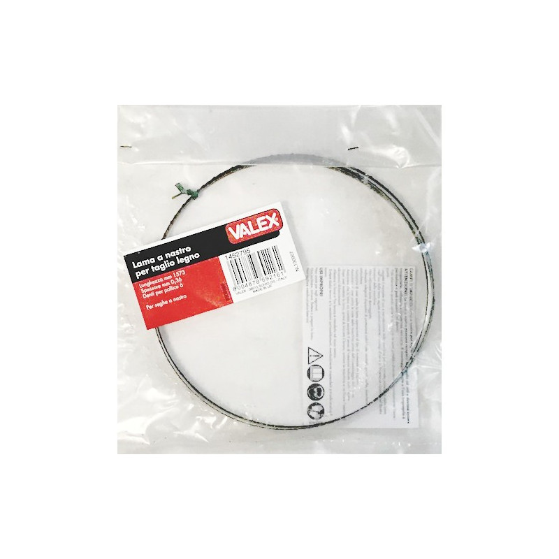 Lama a Nastro Taglio Legno 1573x6x0,36 per Sega a Nastro Valex SN209B