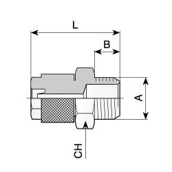 Raccordo a “Y” Maschio/Femmina/Femmina 3/8"