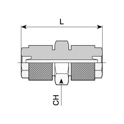 Giunzione per Tubo Rilsan ø mm 6x4
