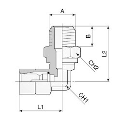 Adjustable Male Conical “L” joint (M) 1/4”