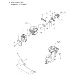 Maruyama Parts for Chainsaw MCV3501S(16)-01