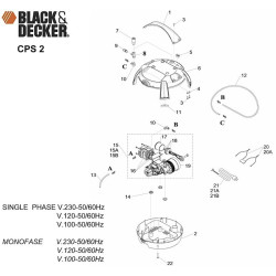 Black & Decker Spare Parts for Air Compressor CPS 2