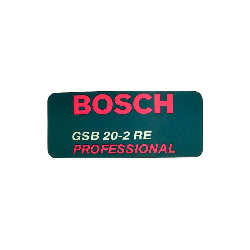 Manufacturer's Name Plate for Percussion Drill GSB 20-2 RE