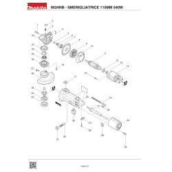 Makita Spare Parts for Angle Grinder GA9524NB