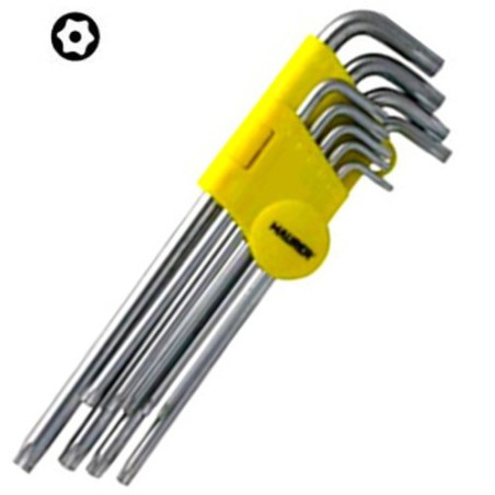 Serie chiavi Torx Lunghe Forate in Serie 9 Pz Maurer