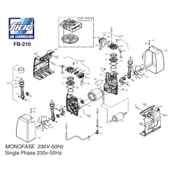 FIAC Spare Parts for Piston Air Compressor FB-210