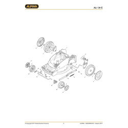 Ricambi Alpina per Rasaerba Elettrico AL1 34 E