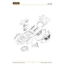 Alpina Spare Parts for Electric Lawn Mower AL1 34 E