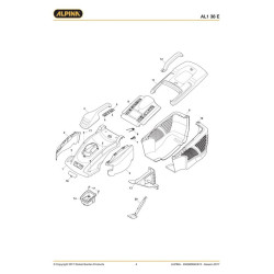 Alpina Spare Parts for Electric Lawn Mower AL1 38 E