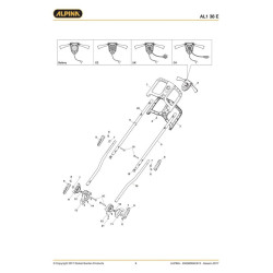 Alpina Spare Parts for Electric Lawn Mower AL1 38 E