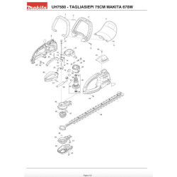 Makita Spare Parts for Electric Hedge Trimmer UH7580