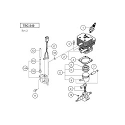 Tanaka Spare Parts for Engine Brush Cutter TBC-340