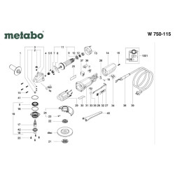 Metabo Spare Parts for Angle Grinder W 750-115