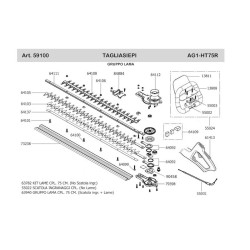 Ricambi Ama per Tagliasiepi a Scoppio AG1-HT75R - 59100