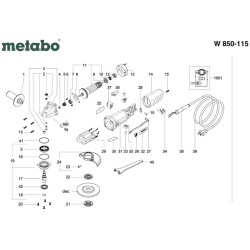 Ricambi Metabo per Smerigliatrice Angolare W 750-115