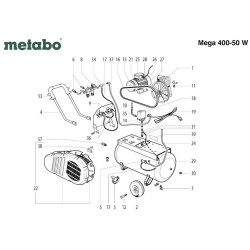 Ricambi Metabo per Compressore Mega 400-50 W