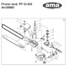 Ama Spare Parts for Pruner PP-33.430 code 88600