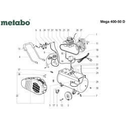 Ricambi Metabo per Compressore Mega 400-50 D