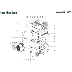 Ricambi Metabo per Compressore Mega 350-100 W