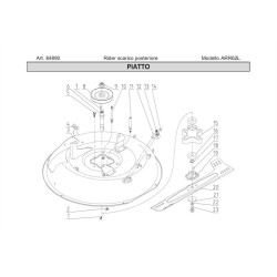 Ama Spare Parts for Lawn Tractor RIDER ARR62L - 84890