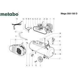 Metabo Spare Parts for Air Compressor Mega 350-150 D