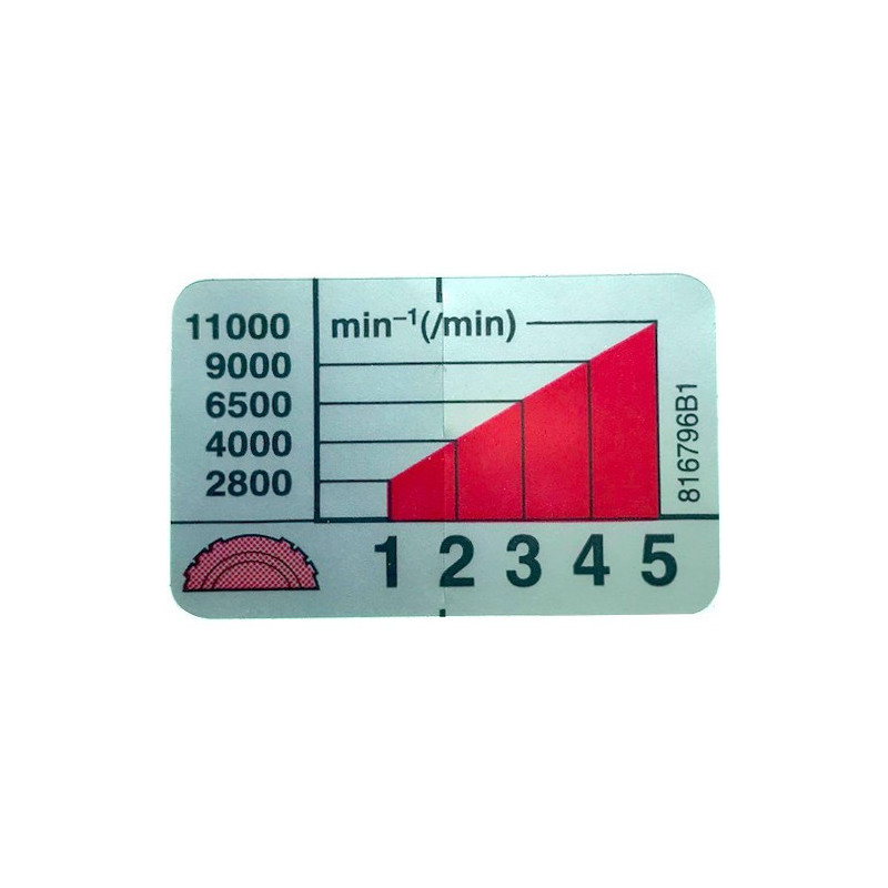 Indication Label for Angle Grinder Makita 9565CVR