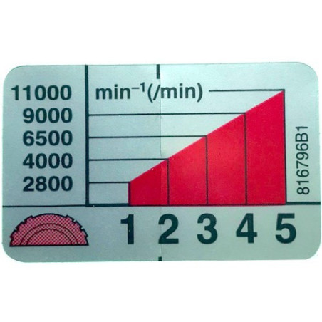 Etichetta di Indicazione per Smerigliatrice Angolare Makita 9565CVR