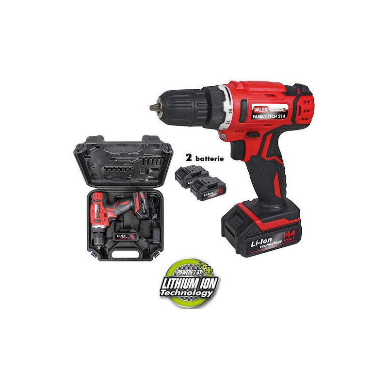 Trapano Avvitatore a Batteria al Litio Valex Family 214 - 14,4 V