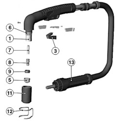 Ricambi Telwin per Taglio Plasma Superplasma 90/3 HF 230-400V - Esploso Torcia