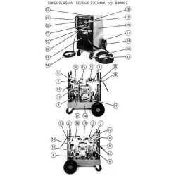 Telwin Spare Parts for Air Plasma Cutting Superplasma 150/3 HF 230/400V