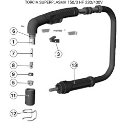 Telwin Spare Parts for Air Plasma Cutting Superplasma 150/3 HF 230/400V