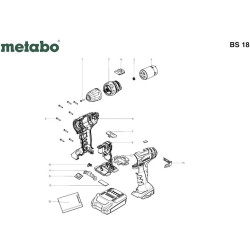 Metabo Spare Parts for Cordless Drill Driver BS 18