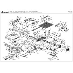 Compa-OMS Spare Parts for Mitre Saw Silver 250/09