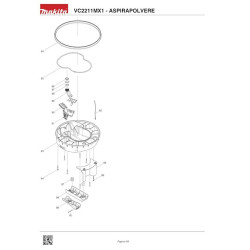 Ricambi Makita per Aspirapolvere VC2211MX1