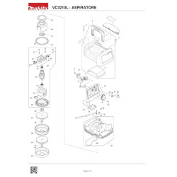 Ricambi Makita per Aspirapolvere VC3210L
