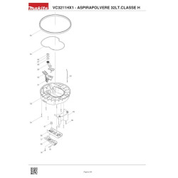 Makita Spare Parts for Vacuum Cleaner VC3211HX1