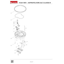 Ricambi Makita per Aspirapolvere Classe M VC3211MX1
