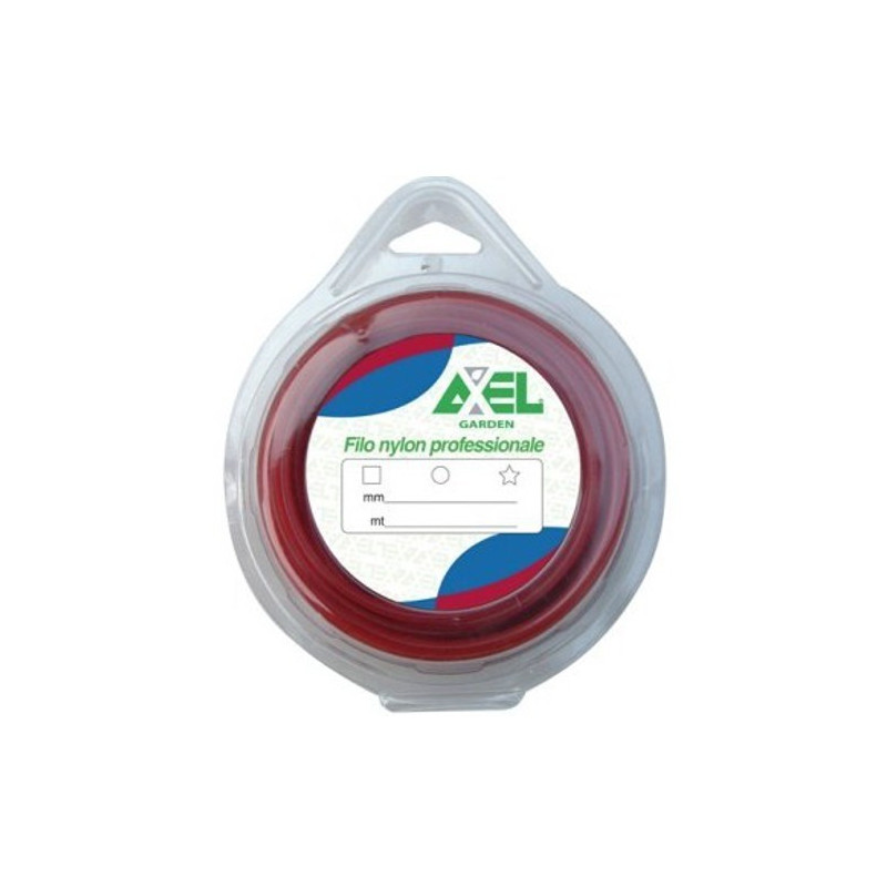 Nylon cutting line for brush cutters - squared shape mm 3,3x15