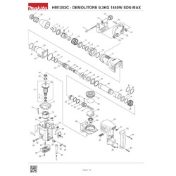 Makita Spare Parts for Demolition Hammer 1450W SDS-MAX HM1202C