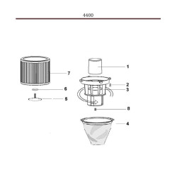 Annovi & Reverberi Parts for Wet & Dry Vacuum Cleaner AR 4400