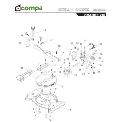Compa-OMS Spare Parts for Portable Mitre Saw Orange 210
