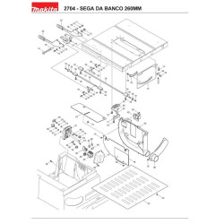 Makita Spare Parts for 260MM Table Saw 2704