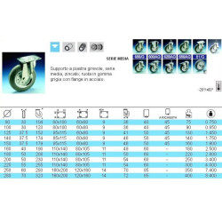 Rubber wheel rotary plate 80 mm