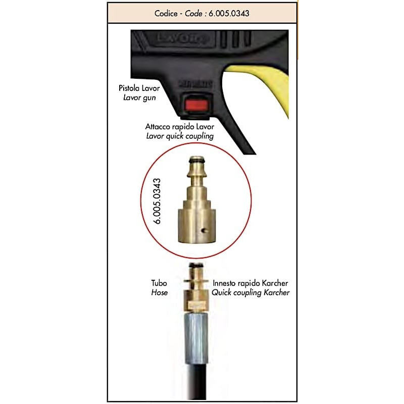 Adattatore 6.005.0343 per Pistole ad Alta Pressione Lavor