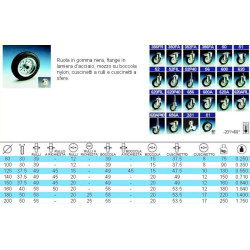 Spare wheel rubber 80 mm