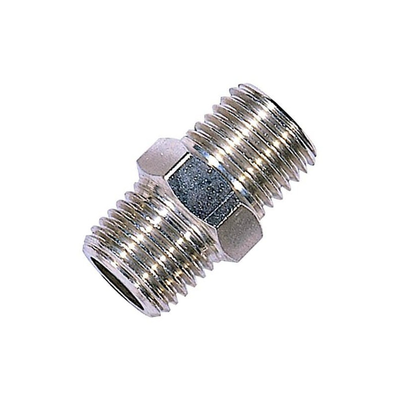 Cylindrical Thread Nipple Male/Male 1/4''